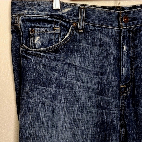 7 For All Mankind A Pkt Boot Cut Distressed Jeans - Picture 4 of 8